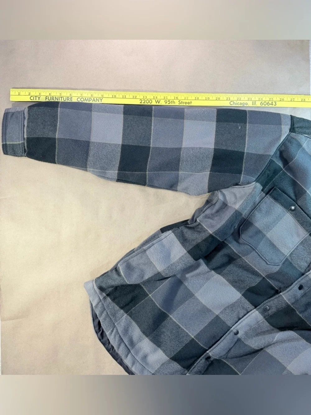 Columbia Fleece‑Lined Flannel Shirt Jacket Men’s XL – Gray/Green Plaid Shacket